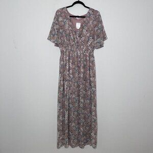 Mittoshop Women’s Multi Color Floral Dress Size L